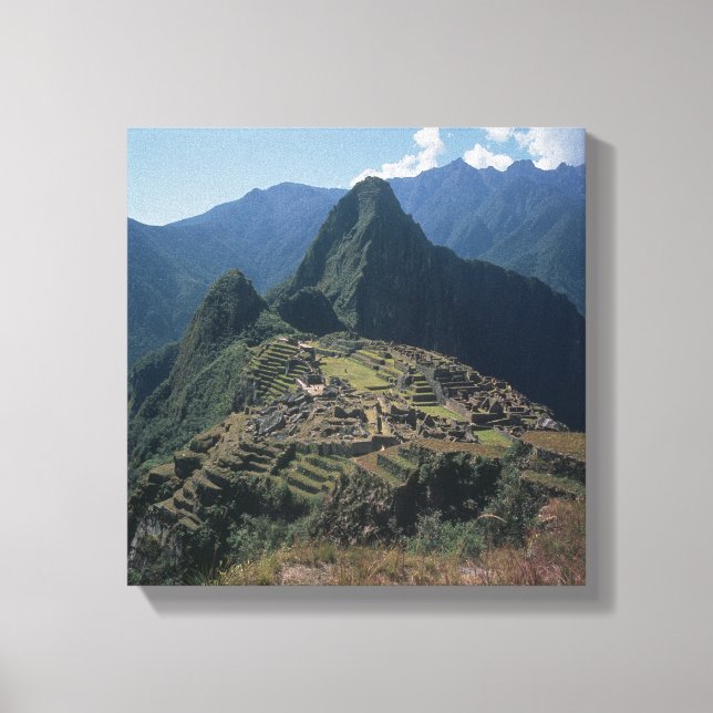 View of the citadel at Machu Picchu Canvas Print (Front)