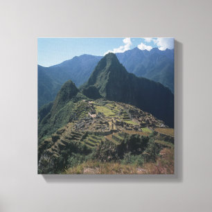 View of the citadel at Machu Picchu Canvas Print