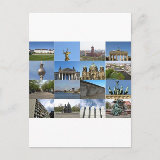 View of the city of Berlin in Germany Postcard (Front)