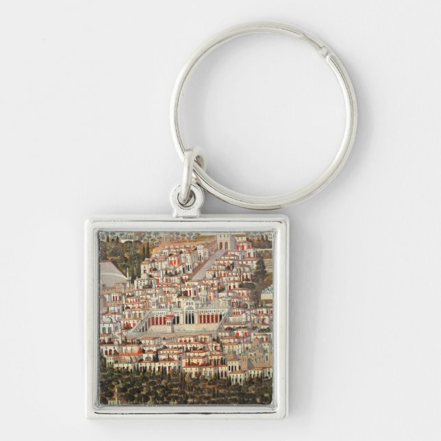 View of the city of Damascus Key Ring (Front)