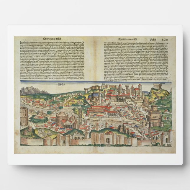 View of the City of Rome, from the Nuremberg Chron Plaque (Front)