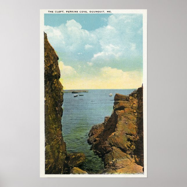 View of the Cleft at Perkins Cove Poster (Front)