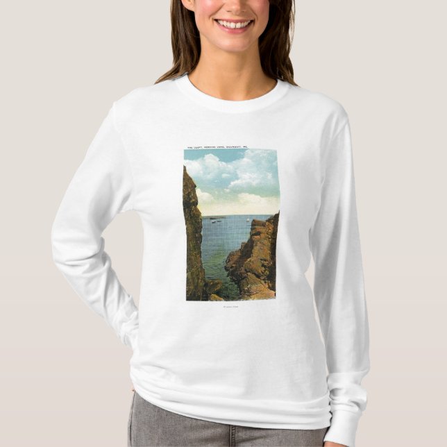 View of the Cleft at Perkins Cove T-Shirt (Front)