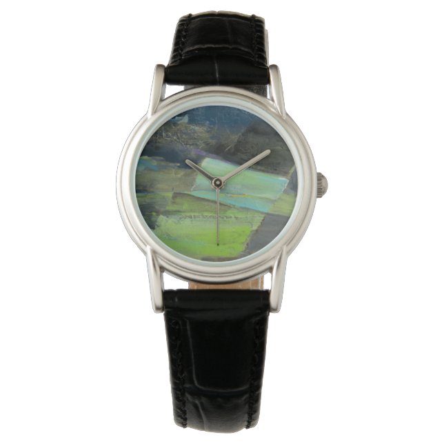 View of the Coast II | Abstract Print Watch (Front)
