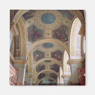 View of the coffered Library ceiling with gilded s Magnet