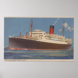 View of the Cunard R.M.L. Franconia Poster