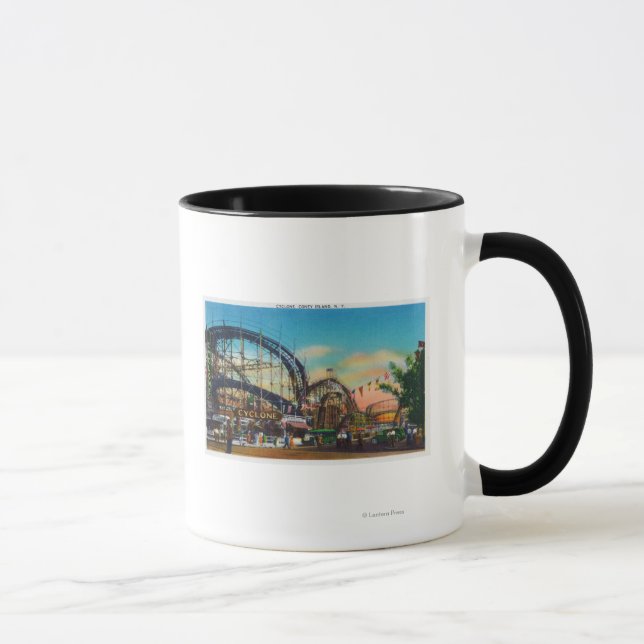 View of the Cyclone Rollercoaster # 1 Mug (Right)