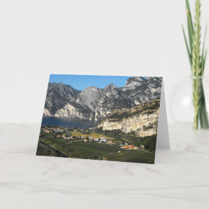 View of the Dolomite mountains in Northern Italy Holiday Card