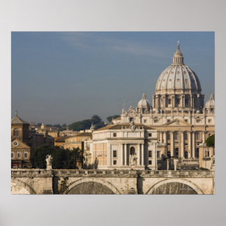 View of the dome of St Peter's Basilica with Poster