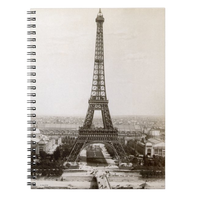 View Of The Eiffel Tower, 1900 Spiral Notebook (Front)