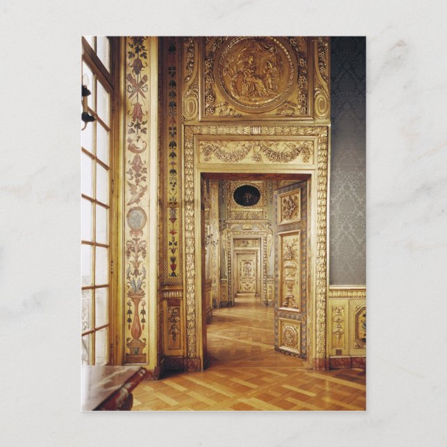 View of the enfilade, 1650-58 postcard (Front)