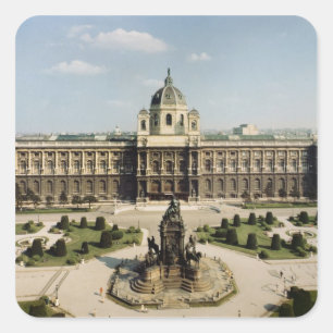 View of the entrance and north fa�ade square sticker