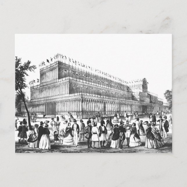 View of the Exterior of the Crystal Palace Postcard (Front)