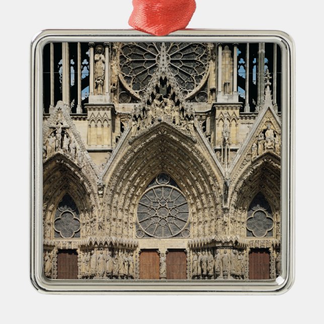 View of the facade, 13th-14th century metal tree decoration (Front)