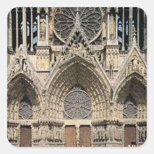 View of the facade, 13th-14th century square sticker