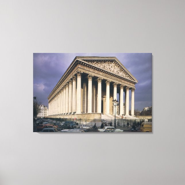 View of the facade of La Madeleine Canvas Print (Front)