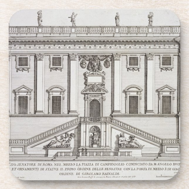 View of the facade of Palazzo Senatorio in Piazza Coaster (Front)