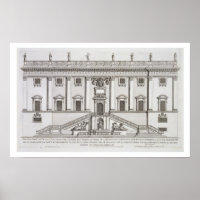 View of the facade of Palazzo Senatorio in Piazza