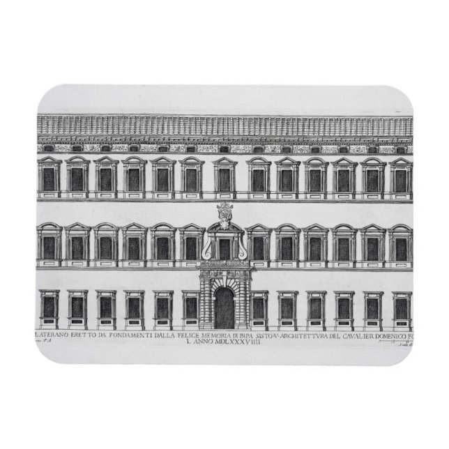 View of the facade of the Lateran Palace, Rome, co Magnet (Horizontal)