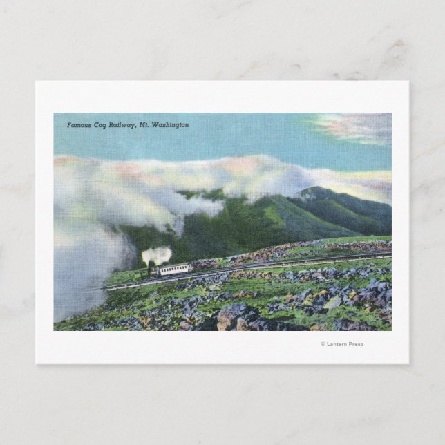 View of the Famous Cog Railway Postcard (Front)