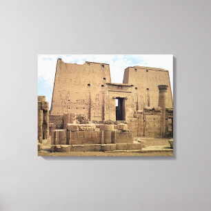 View of the first pylon of the Temple of Horus Canvas Print