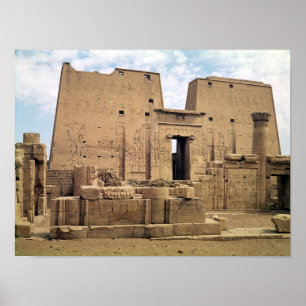 View of the first pylon of the Temple of Horus Poster