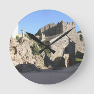 View of the fortified church built by the Knights Round Clock