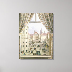 View of the Freyung, Vienna, 1825 (gouache on pape Canvas Print