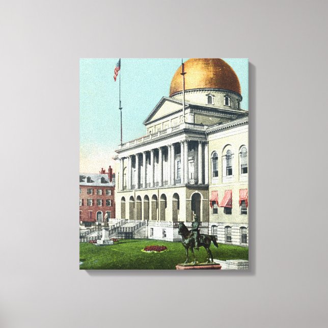 View of the Front Lawn of the State House Canvas Print (Front)