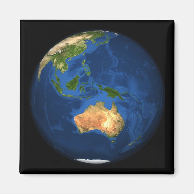 View of the full Earth showing Indonesia, Ocean Magnet (Front)