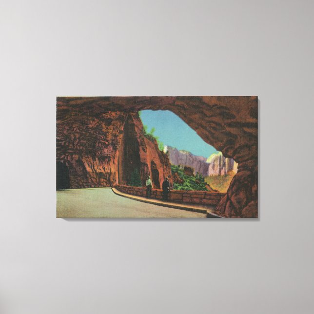 View of the Gallery on Mount Carmel Highway Canvas Print (Front)