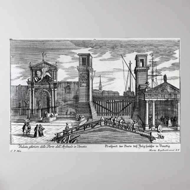 View of the gates at the entrance to Arsenal Poster (Front)