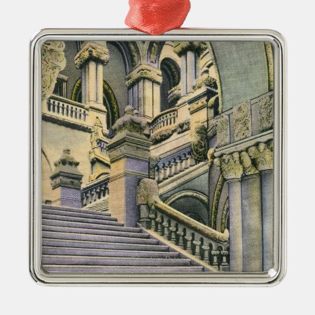 View of the Grand Staircase Metal Tree Decoration (Front)