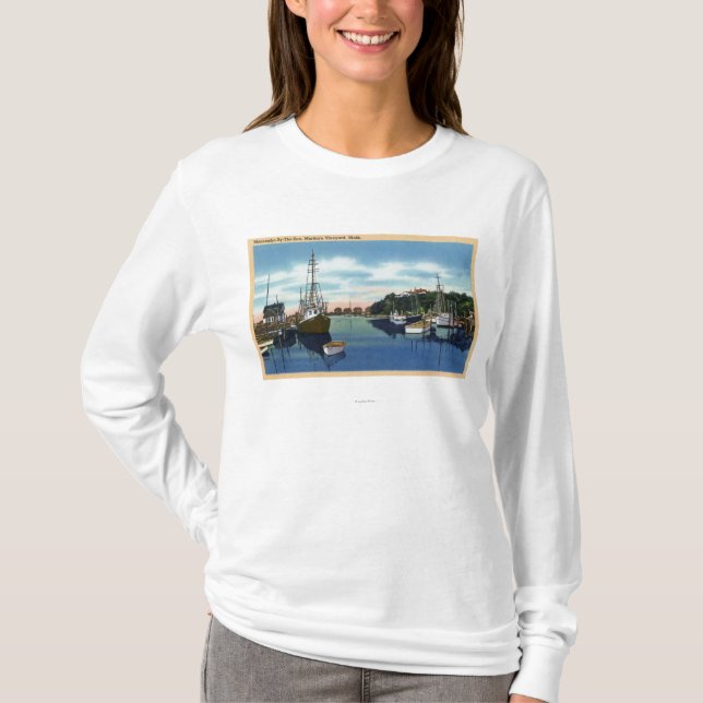 View of the Harbour, Martha's Vineyard T-Shirt (Front)