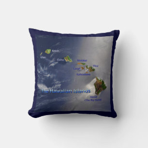View of the Hawaiian Islands Cushion