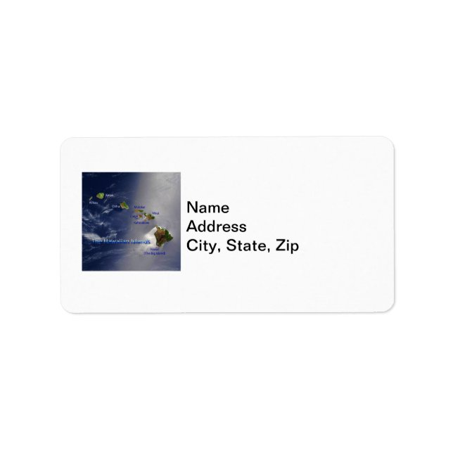 View of the Hawaiian Islands Label (Front)