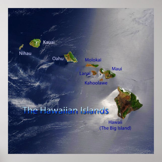 View of the Hawaiian Islands Poster (Front)