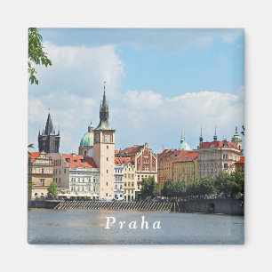 View of the historical part of Prague. Magnet