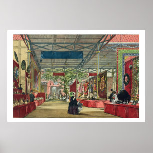View of the India section of the Great Exhibition Poster