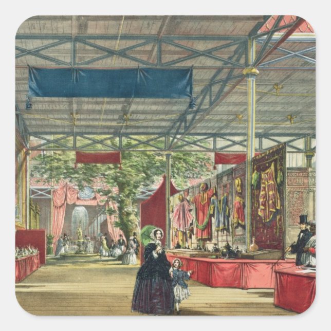 View of the India section of the Great Exhibition Square Sticker (Front)