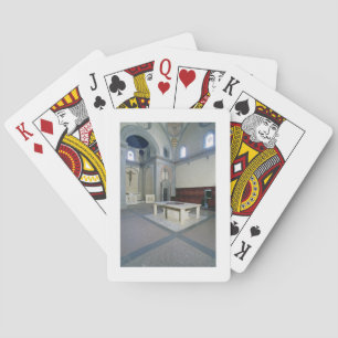 View of the interior, built c.1420-29 (photo) playing cards