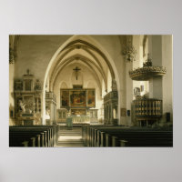 View of the interior of the church with