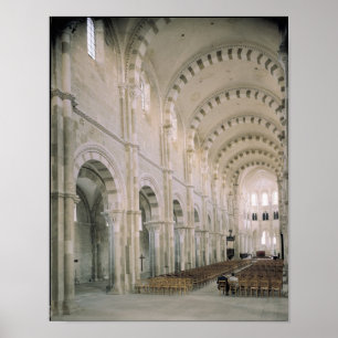 View of the interior of the nave, 12th century poster