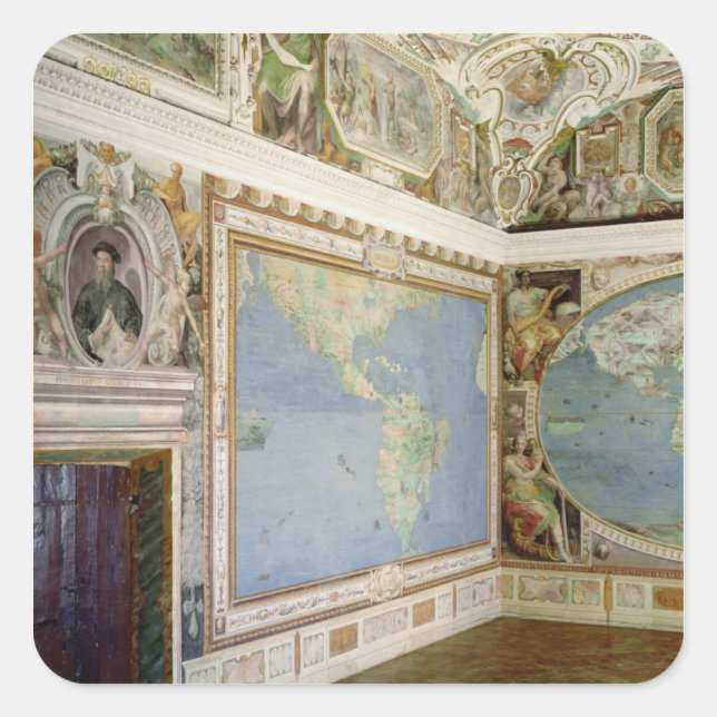 View of the interior of the 'Sala Del Square Sticker (Front)