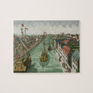 View of the Kettel Gate in Delft (engraving) Jigsaw Puzzle