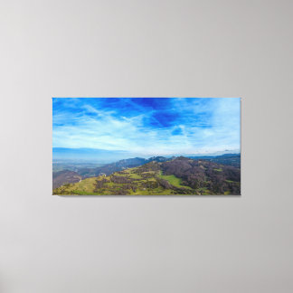 view of the leoncel mountains canvas print