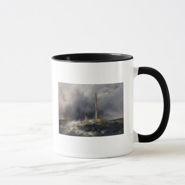 View of the Lighthouse at Gatteville Mug (Right)