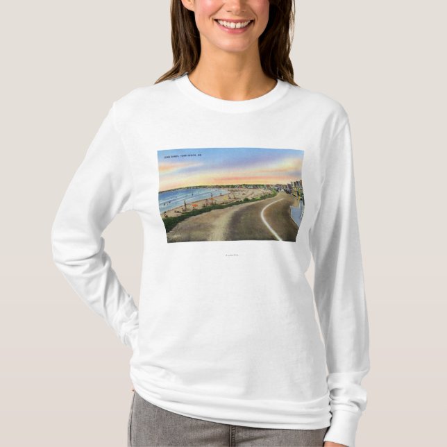 View of the Long Sands at York Beach T-Shirt (Front)