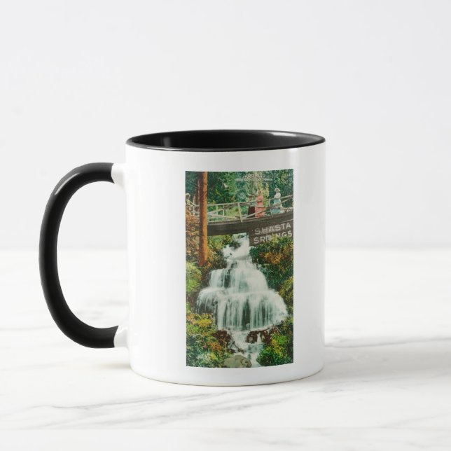 View of the Lower FallsShasta Springs, CA Mug (Left)