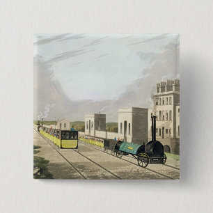 View of the Manchester and Liverpool Railway, take 15 Cm Square Badge